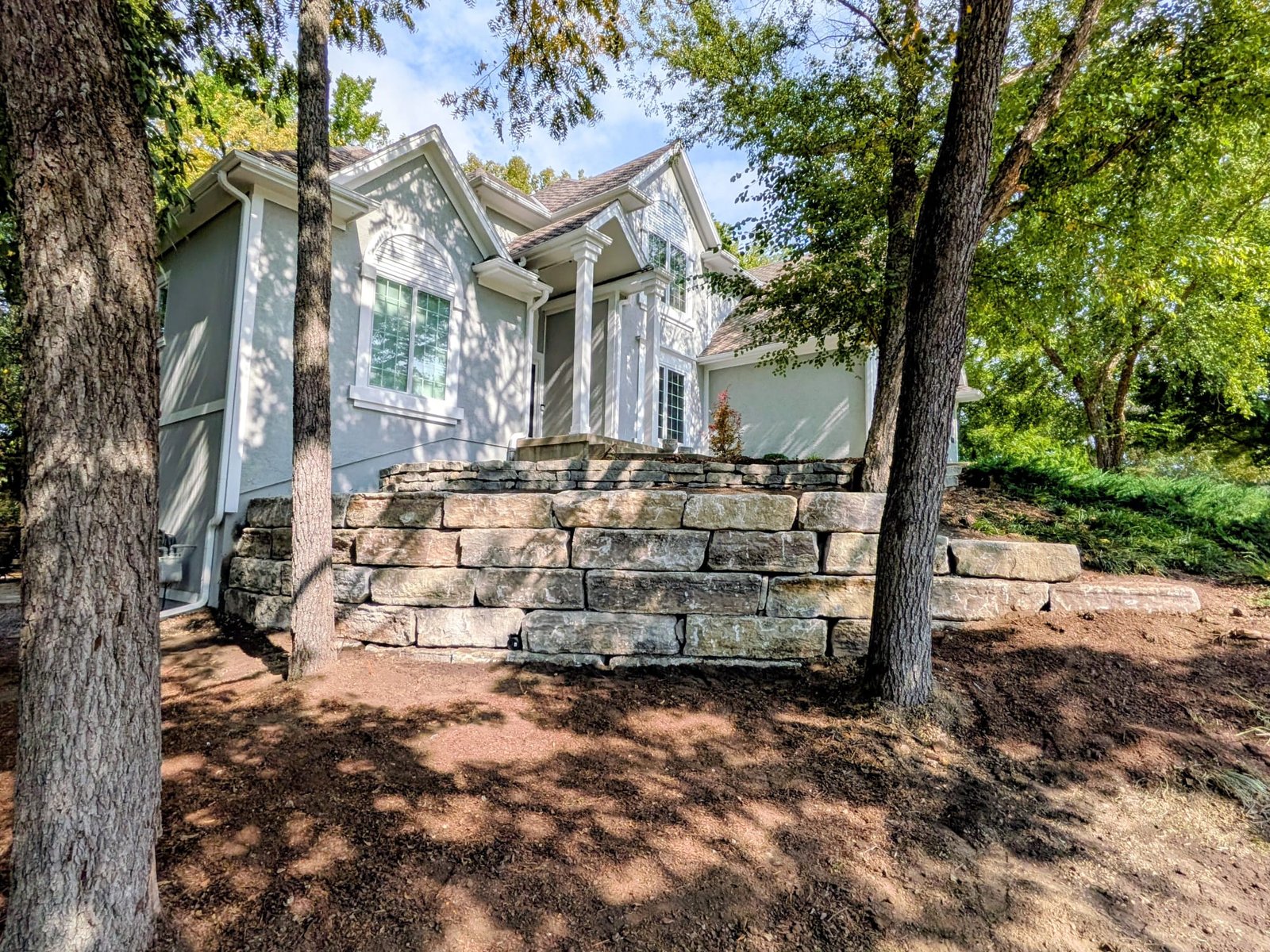 Modern segmental block wall